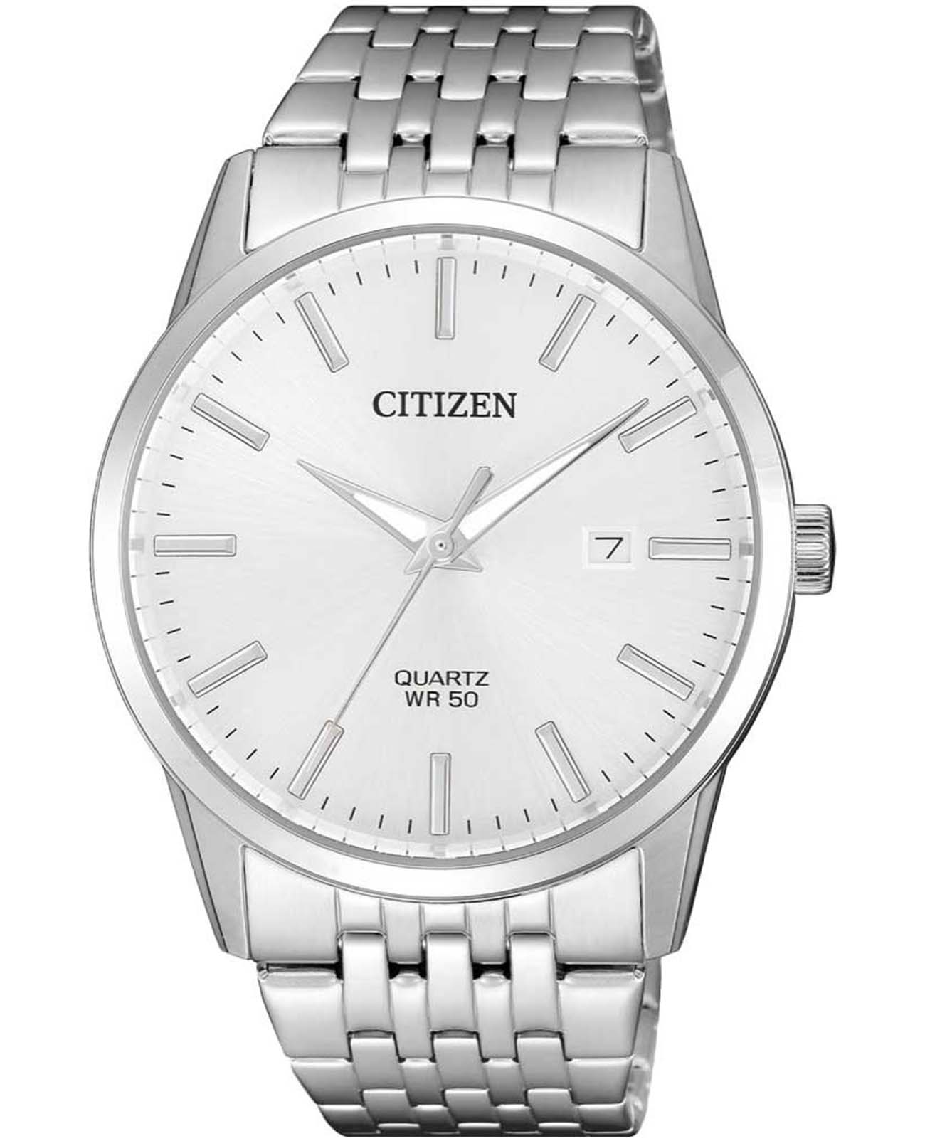 Citizen Citizen Classic BI5000-87A  BI5000-87A кварцевые мужские часы серебристый циферблат, браслет нержавеющая сталь — вид спереди
