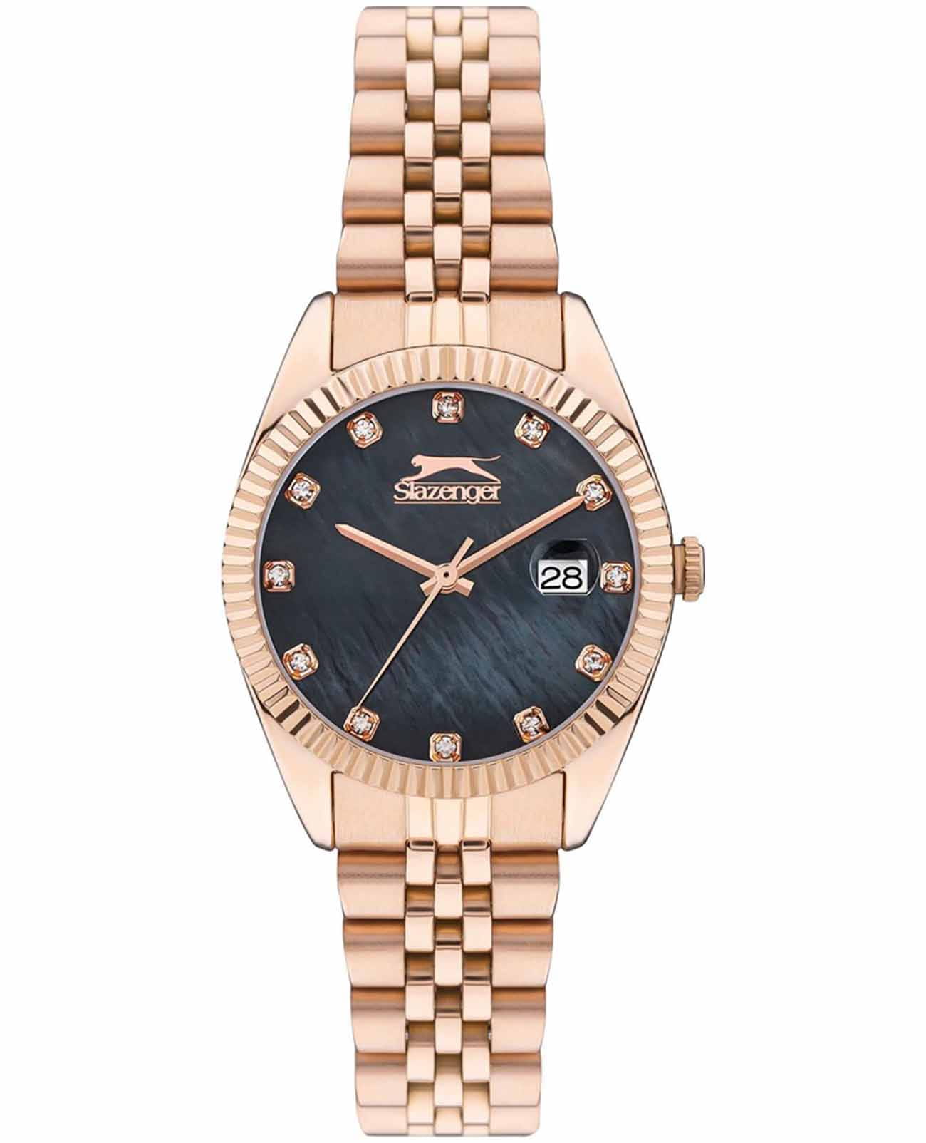 Slazenger Slazenger SL.09.2240.3.05  SL.09.2240.3.05 кварцевые женские часы перламутровый циферблат, браслет нержавеющая сталь с ip-покрытием — вид спереди