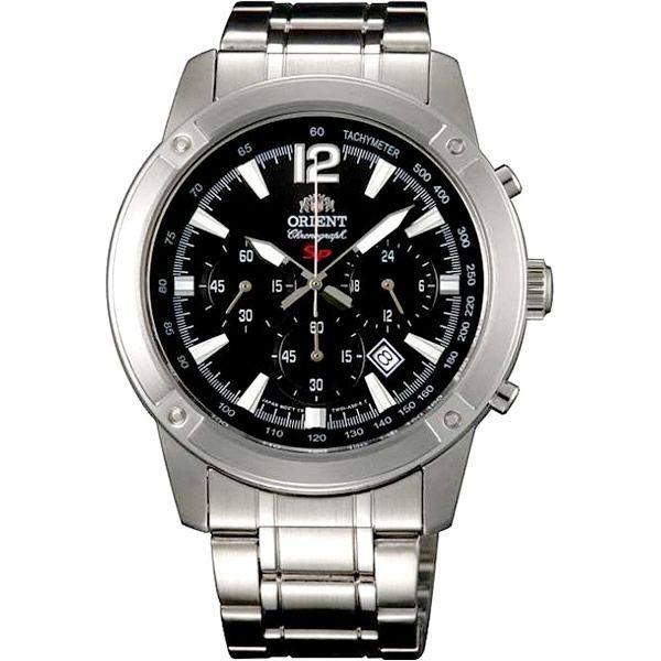 Orient Orient TW01004B (FTW01004B)  FTW01004B  мужские часы черный циферблат, браслет  — вид спереди