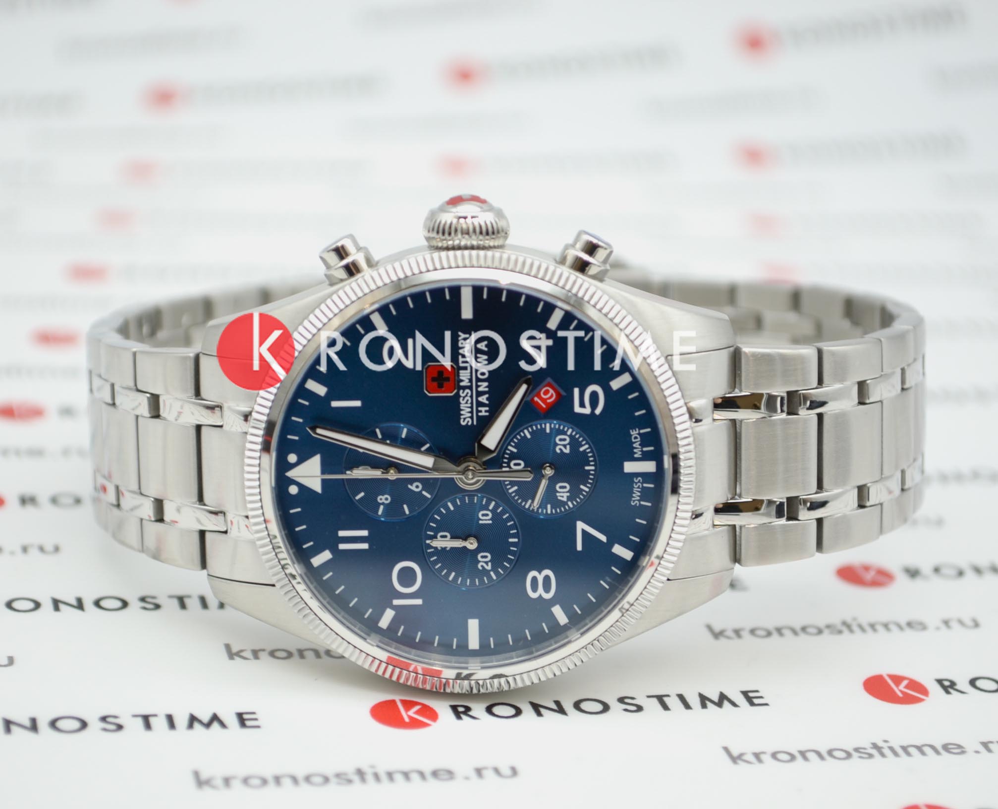 Swiss Military Hanowa Swiss Military Hanowa Thunderbolt Chrono SMWGI0000403 мужские часы синий циферблат на запястье