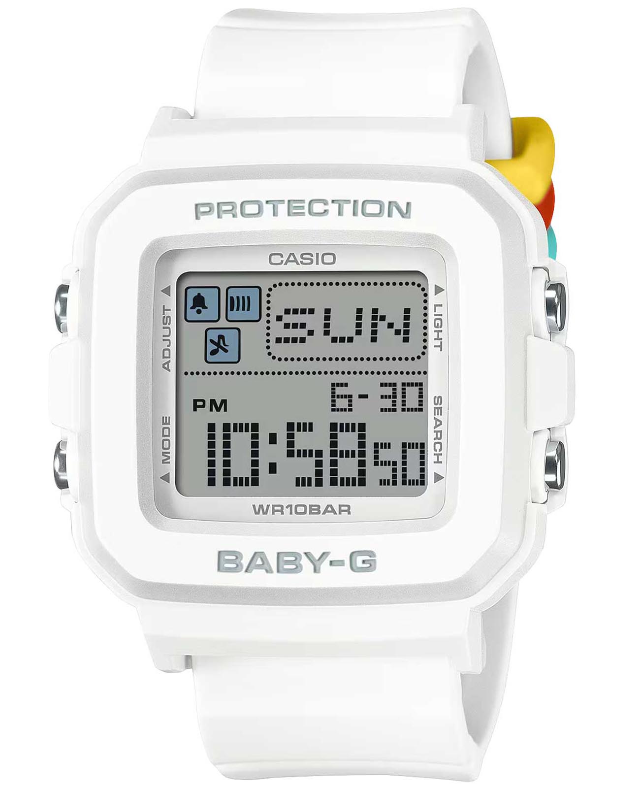 Casio Casio Baby-G BGD-10L-7  BGD-10L-7 электронные женские часы антрацитовый циферблат, браслет пластик — вид спереди
