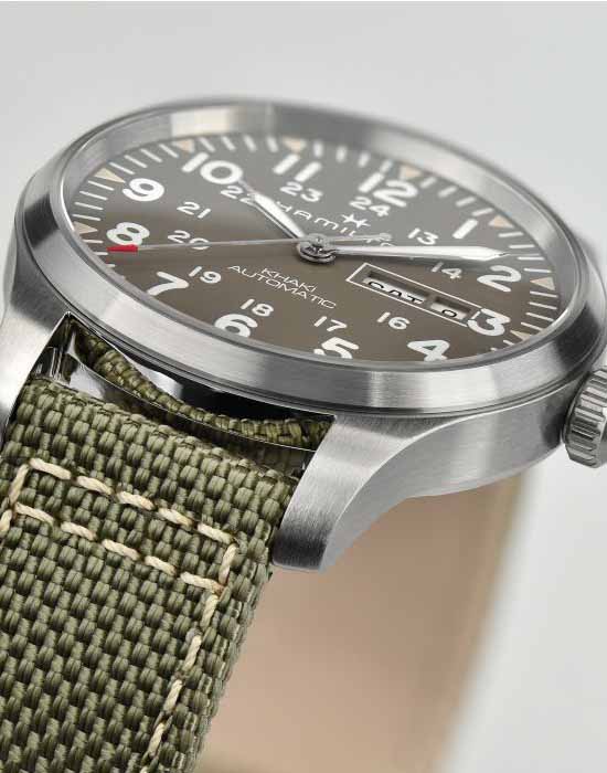 Hamilton Hamilton Khaki Field Day Date Auto H70535081 механические мужские часы часы крупный план серый циферблата