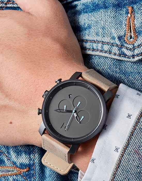 MVMT MVMT Chrono D-MC01GML кварцевые мужские часы часы крупный план черный циферблата