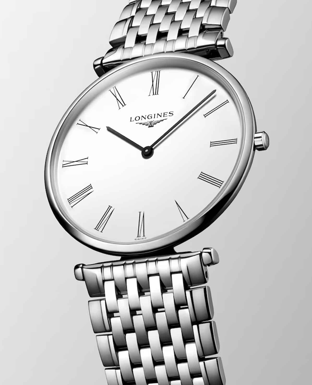 Longines La Grande Classique de Longines L4.755.4.11.6, la grande classique швейцария женские часы на браслете нержавеющая сталь боковой вид