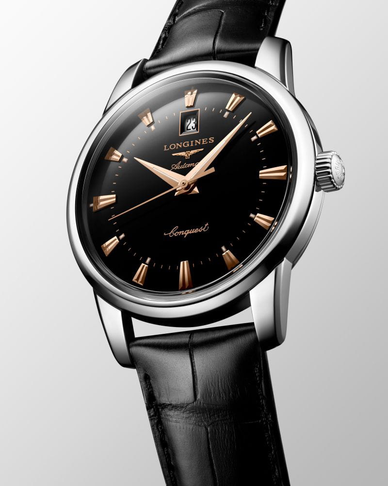 Longines Longines Heritage L1.645.4.52.4, heritage швейцария мужские часы на браслете кожаный боковой вид