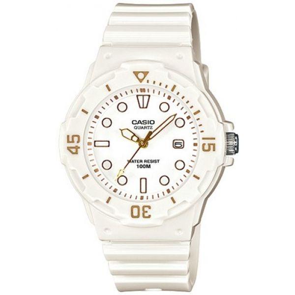 Casio Casio Collection LRW-200H-7E2VDF (LRW-200H-7E2)  LRW-200H-7E2 кварцевые женские часы белый циферблат, браслет пластик — вид спереди