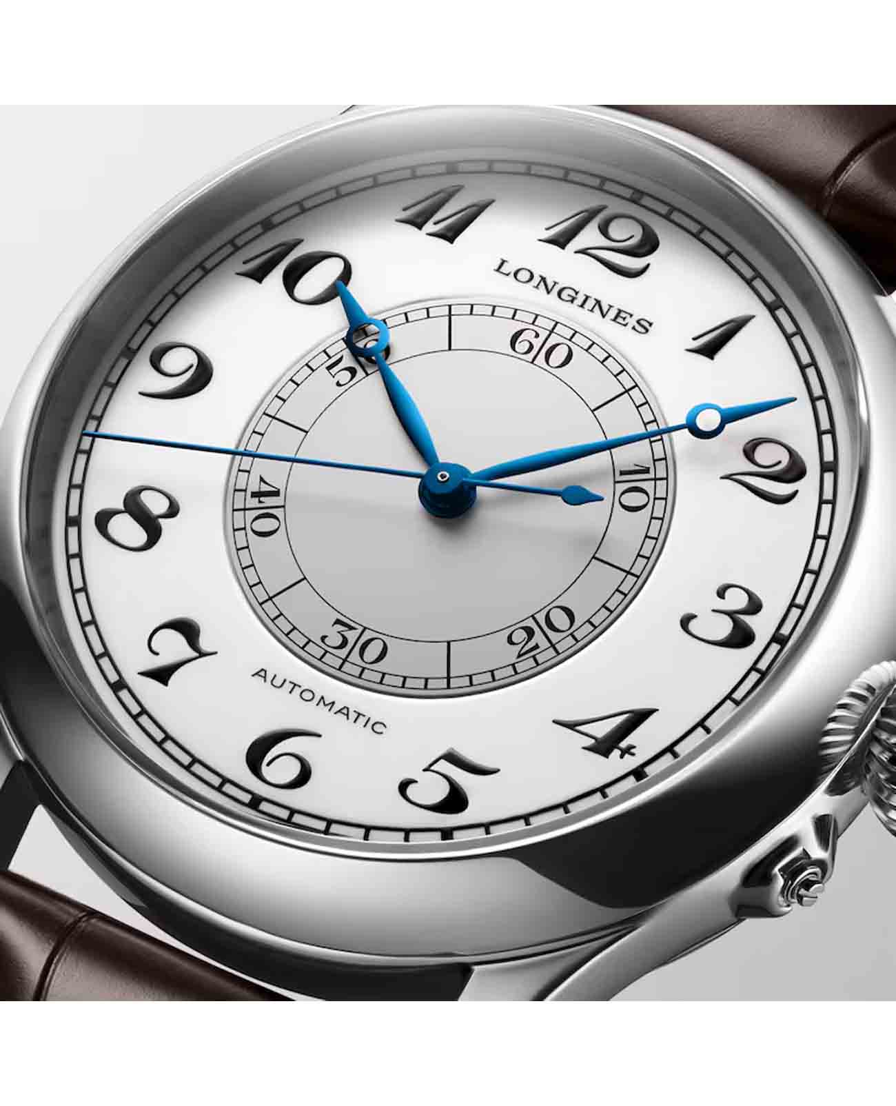 Longines Longines Weems Second-Setting Watch L2.713.4.13.0 механические мужские часы часы крупный план  циферблата