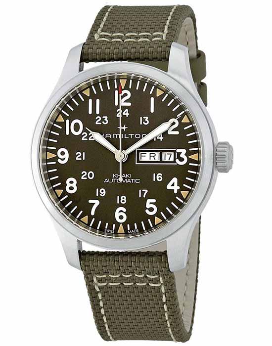 Hamilton Hamilton Khaki Field Day Date Auto H70535081 , наручные мужские часы фото под углом