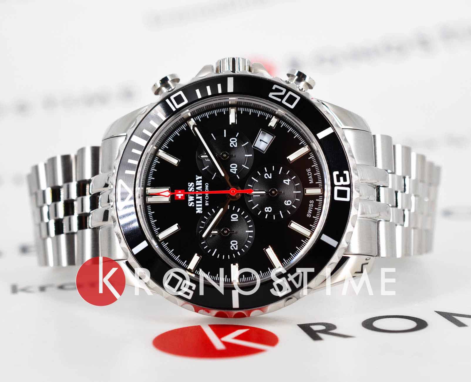 Swiss Military by Chrono Swiss Military by Chrono SM34103.01,  швейцария мужские часы на браслете нержавеющая сталь боковой вид