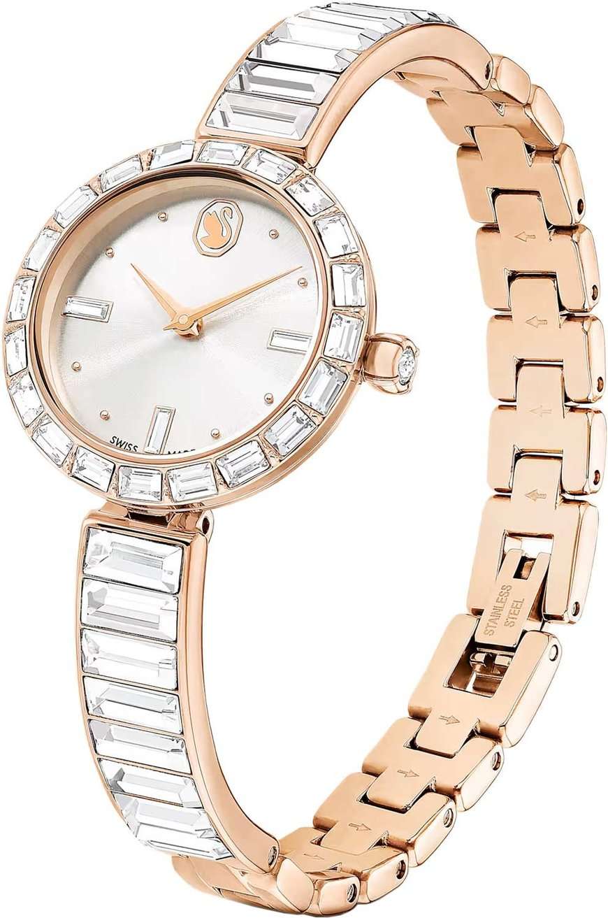Swarovski Swarovski Matrix Bangle 5677484,  швейцария женские часы на браслете нержавеющая сталь с pvd-покрытием боковой вид