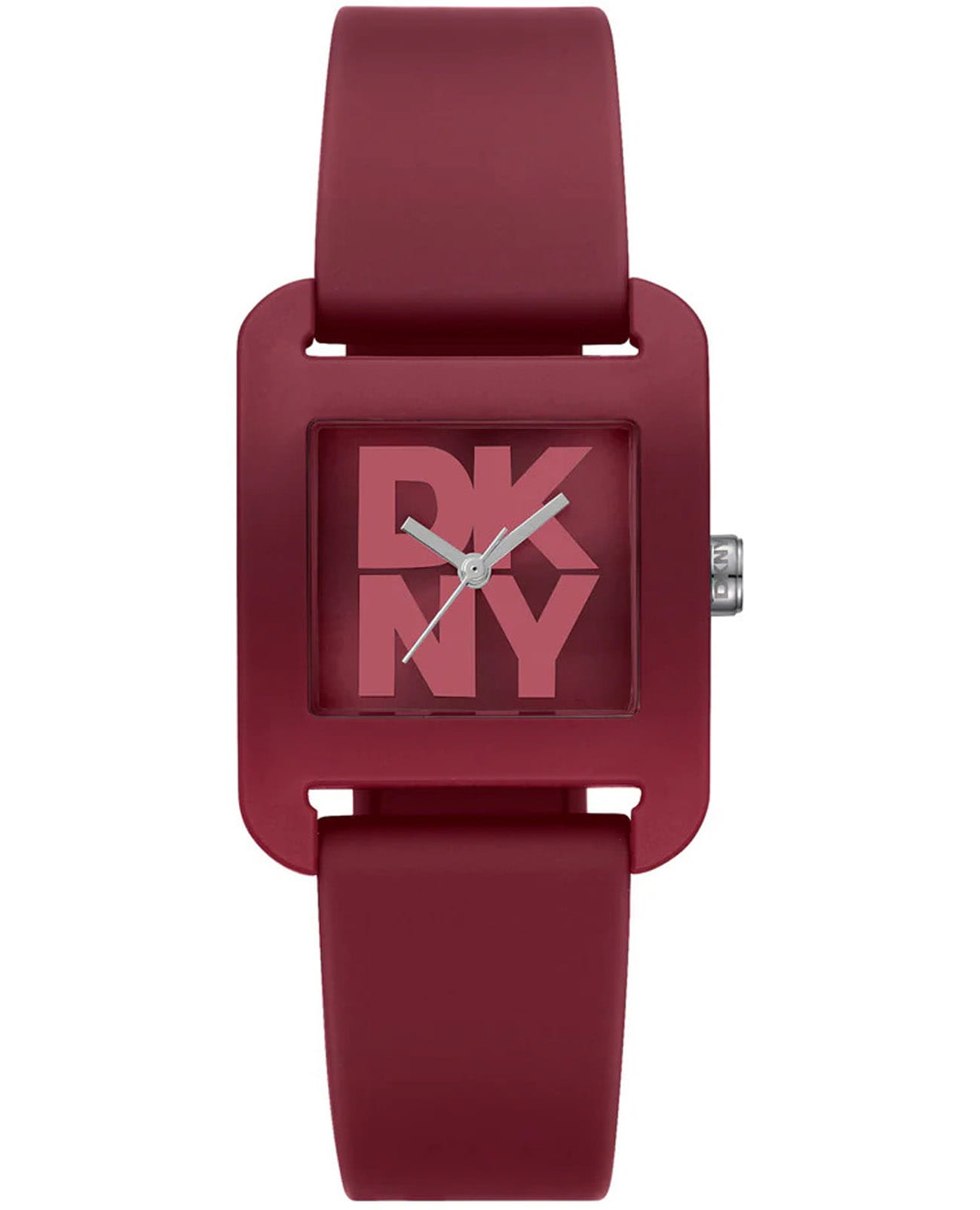 DKNY DKNY City Sport DK1L002P0035  DK1L002P0035 кварцевые женские часы бордовый циферблат, браслет силикон — вид спереди