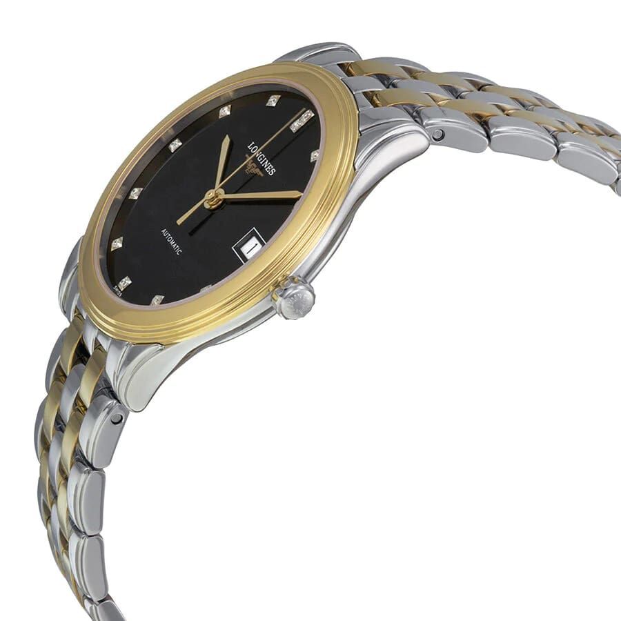 Longines Longines Flagship L4.774.3.57.7, flagship швейцария мужские часы на браслете сталь c pvd покрытием боковой вид