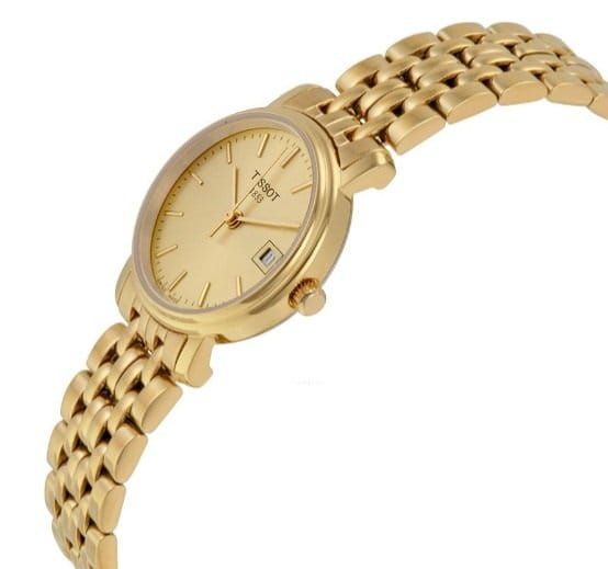 Tissot Tissot Desire Lady T52.5.281.21, t-classic швейцария женские часы на браслете нержавеющая сталь с pvd-покрытием боковой вид