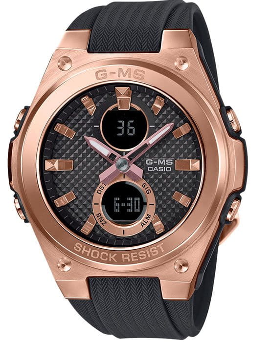 Casio Casio Baby-G MSG-C100G-1A  MSG-C100G-1AER кварцевые женские часы черный циферблат, браслет пластик — вид спереди