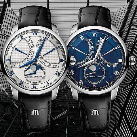 Maurice Lacroix Maurice Lacroix Masterpiece Moon Retrograde MP6608-SS001-110-1 , наручные мужские часы фото под углом