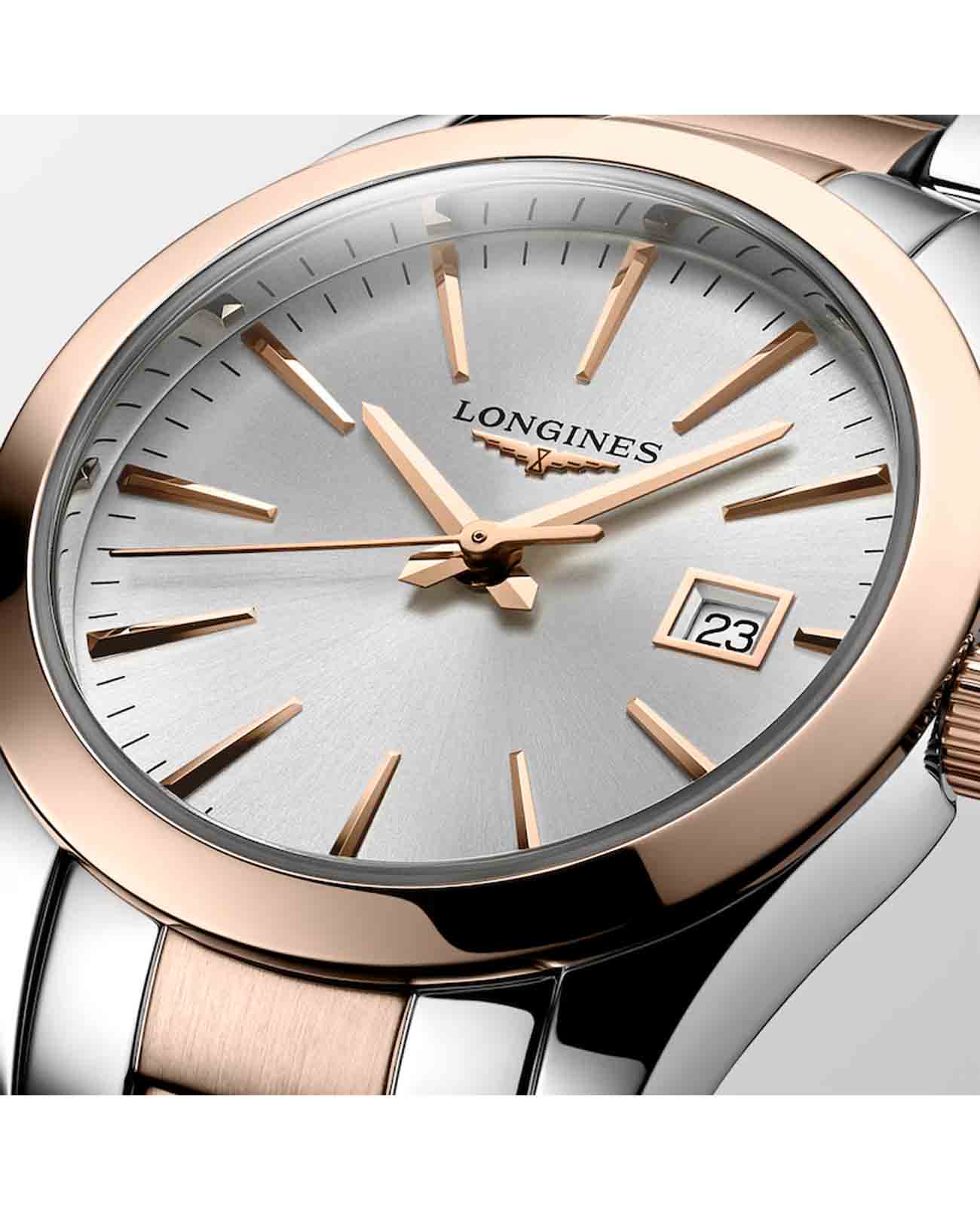 Longines Longines Conquest Classic L2.286.3.72.7 кварцевые женские часы часы крупный план перламутровый циферблата