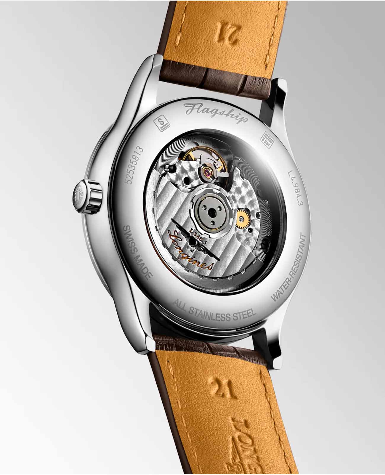 Longines Longines Flagship L4.984.4.79.2 , наручные мужские часы фото под углом