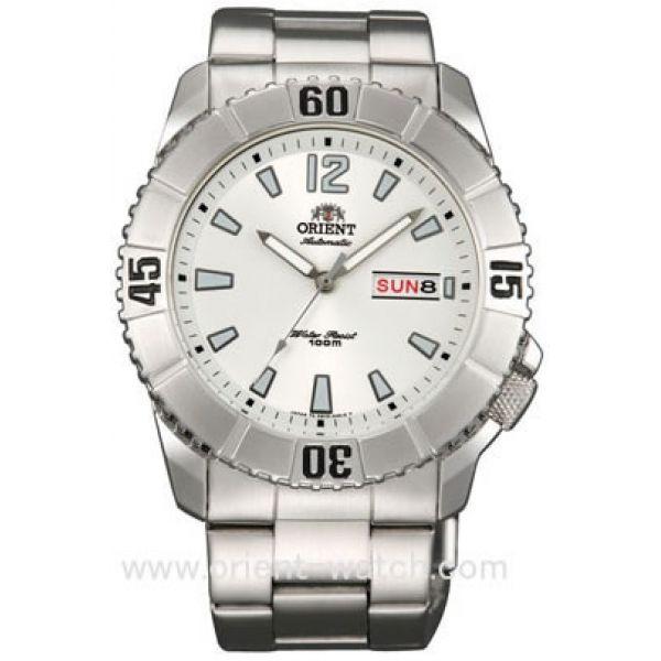 Orient Orient EM7D005W (FEM7D005W)  FEM7D005W  мужские часы  циферблат, браслет  — вид спереди