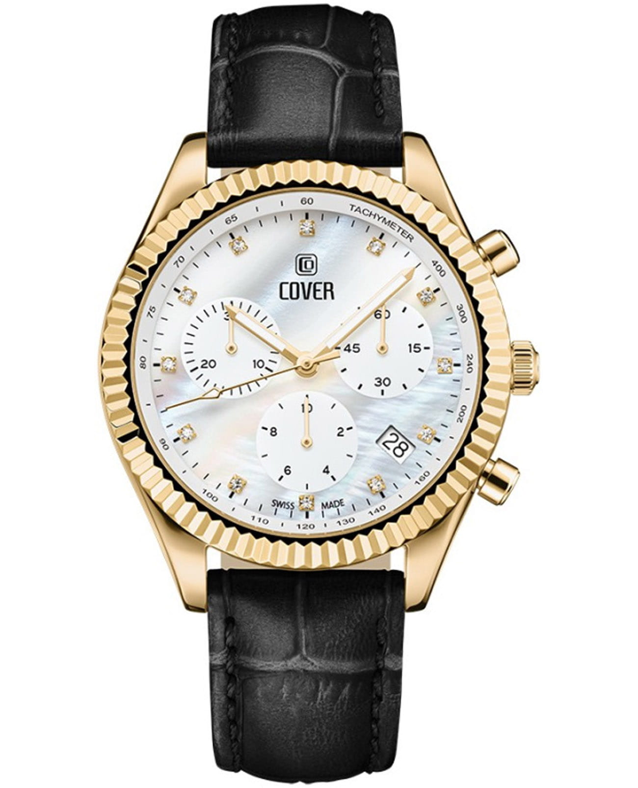 Cover Cover Valentina CO207.07  CO207.07 кварцевые женские часы перламутровый циферблат, браслет кожаный — вид спереди