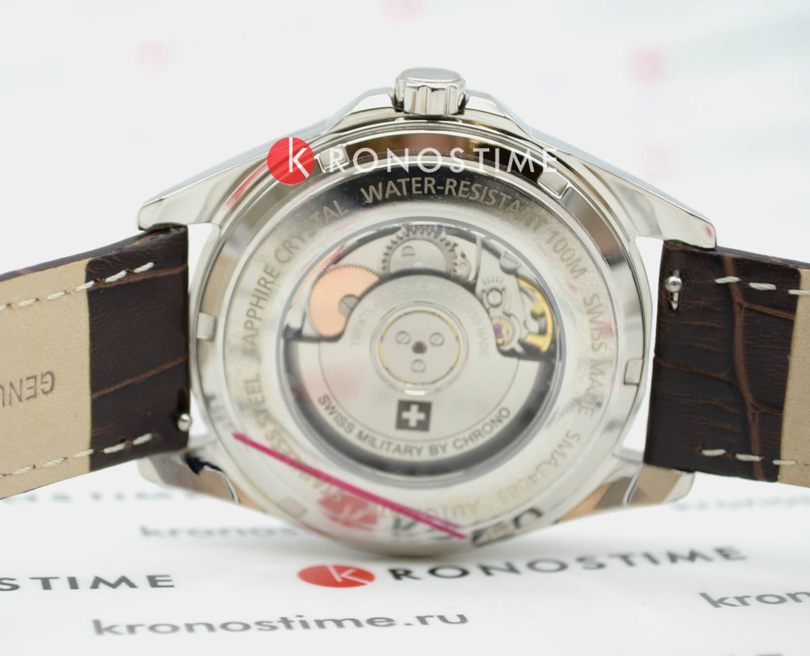 Swiss Military by Chrono Swiss Military by Chrono Automatic Collection SMA34085.15 мужские часы синий циферблат на запястье