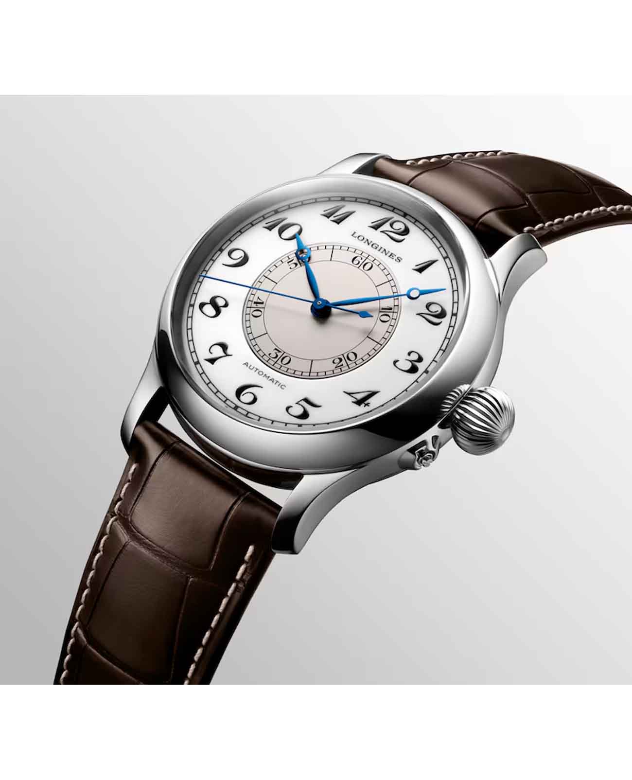 Longines Longines Weems Second-Setting Watch L2.713.4.13.0  - задняя крышка металл сталь корпуса, швейцария часы