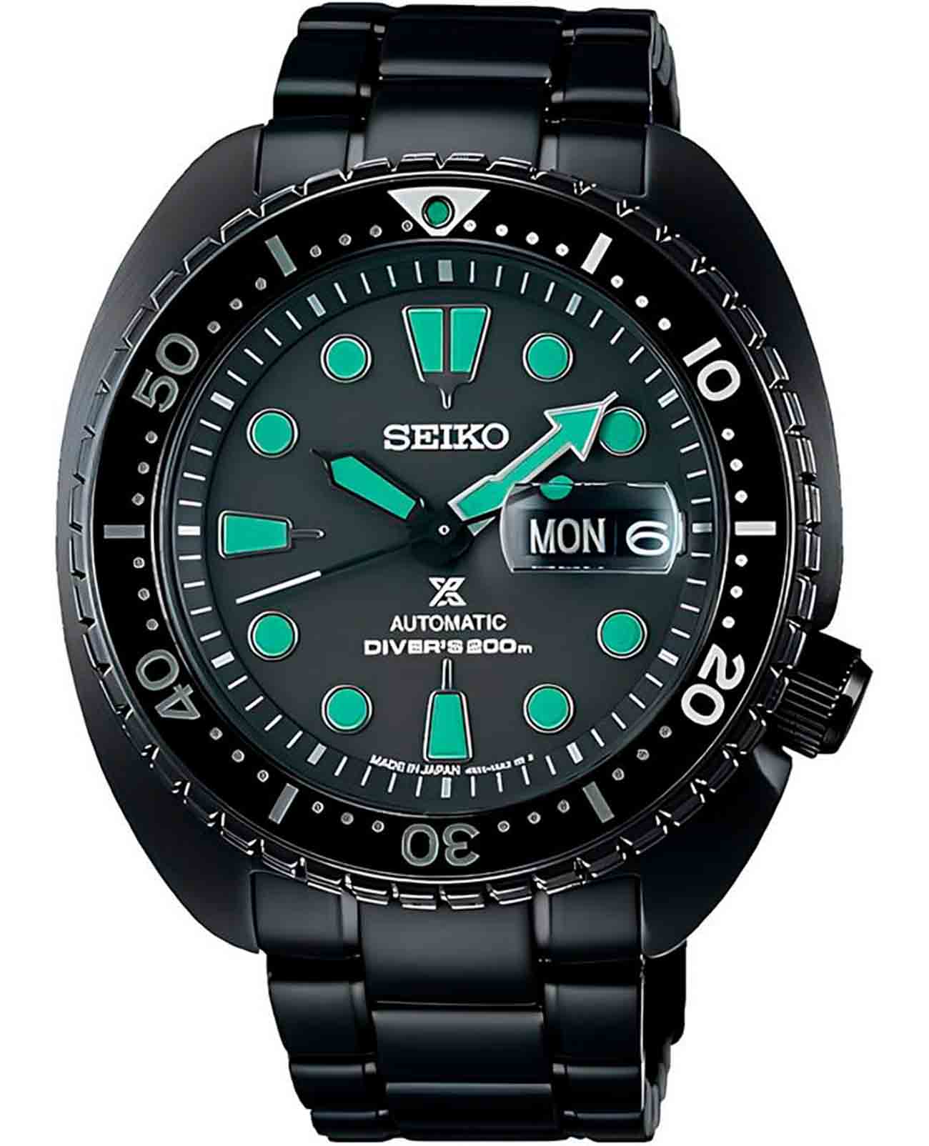 Seiko Seiko Prospex SBDY127  SBDY127 механические мужские часы черный циферблат, браслет нержавеющая сталь с pvd-покрытием — вид спереди
