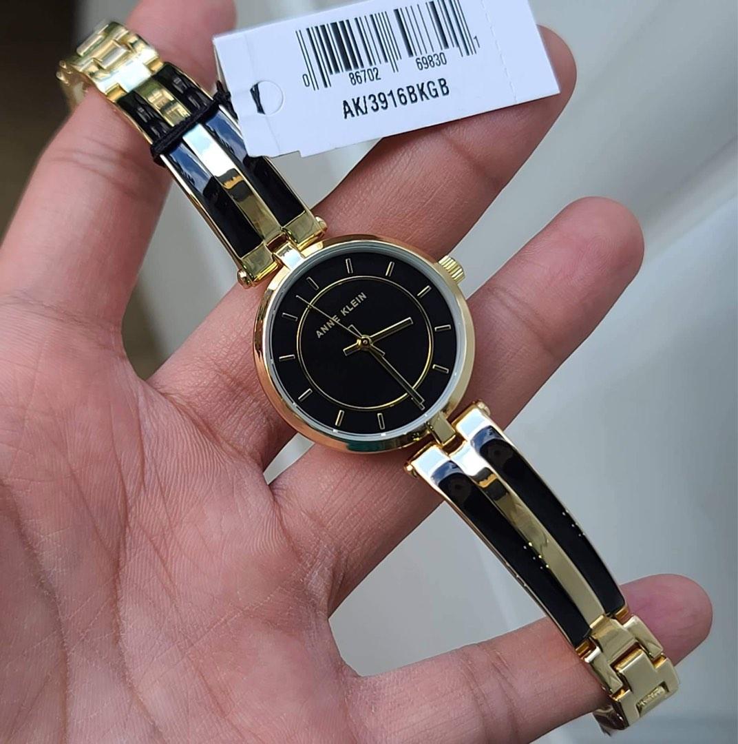 Anne Klein 3916BKGB женские часы застежка крупным планом