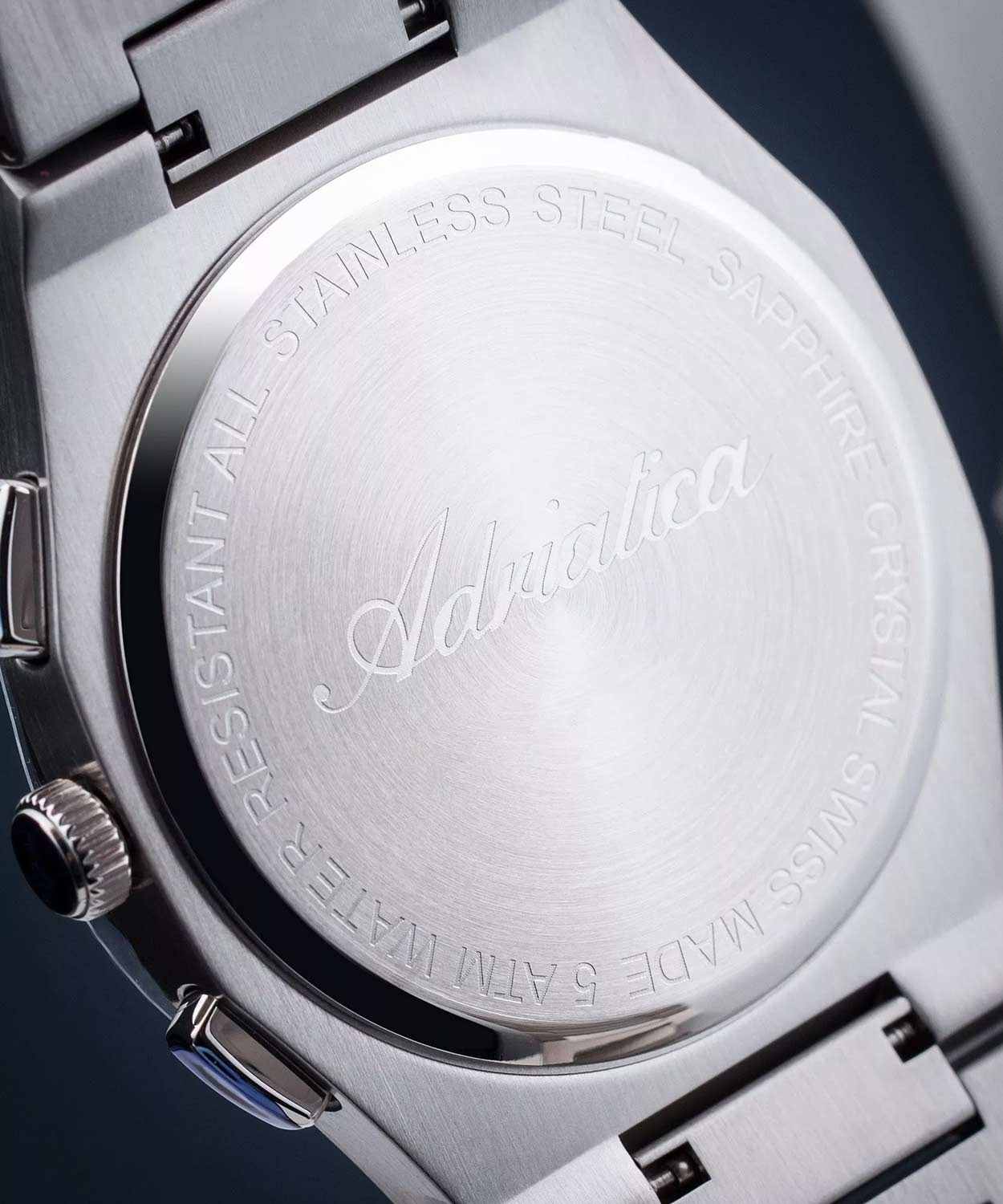 Adriatica Adriatica Premiere A8326.5114CH,  швейцария мужские часы на браслете нержавеющая сталь боковой вид