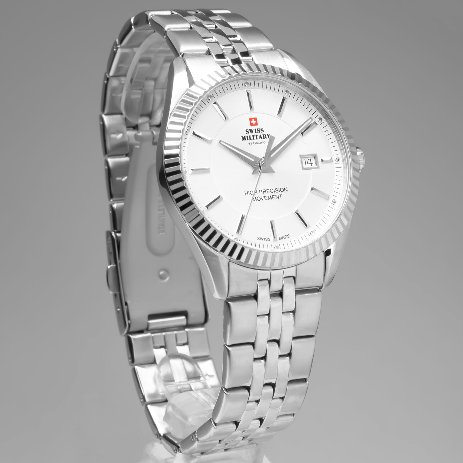 Swiss Military by Chrono Swiss Military by Chrono Сверхточные SM34065.02 , наручные мужские часы фото под углом
