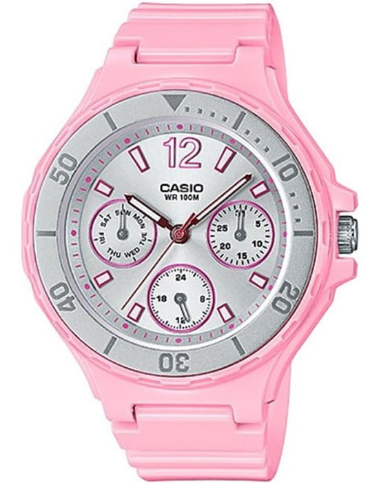 Casio Casio Collection LRW-250H-4A2  LRW-250H-4A2 кварцевые женские часы серый циферблат, браслет пластик — вид спереди