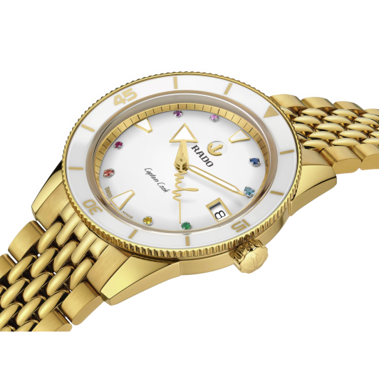 Rado Rado  Captain Cook x Marina Hoermanseder Heartbeat R32117708 женские часы белый циферблат на запястье
