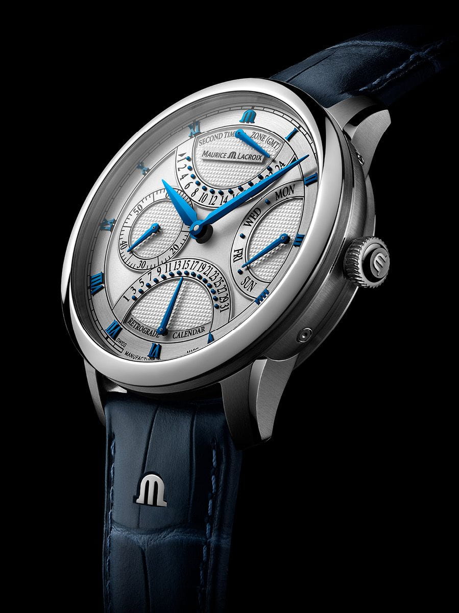 Maurice Lacroix Maurice Lacroix Masterpiece Triple Retrograde MP6538-SS001-110-1 , наручные мужские часы фото под углом