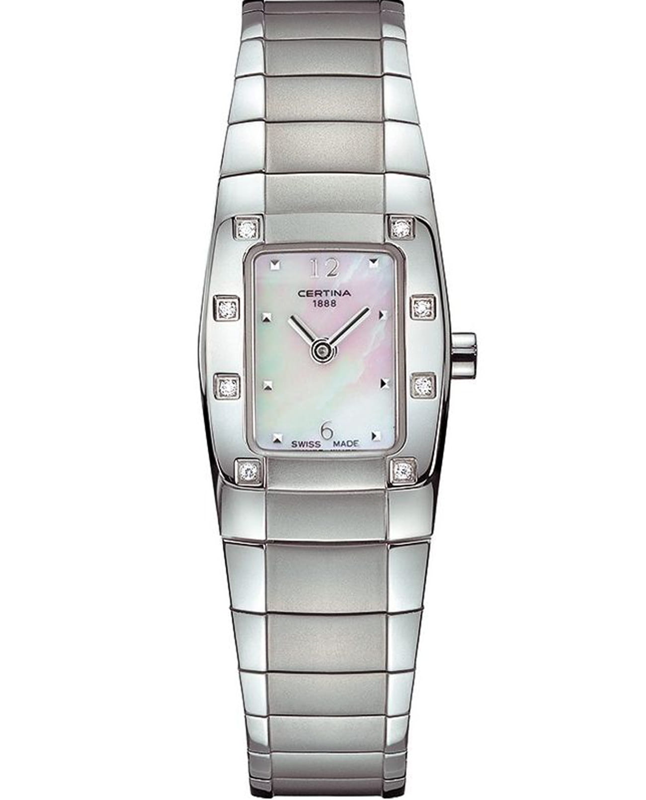 Certina Certina DS Lady Spel C322.7157.49.96  C32271574996 кварцевые женские часы белый циферблат, браслет нержавеющая сталь — вид спереди