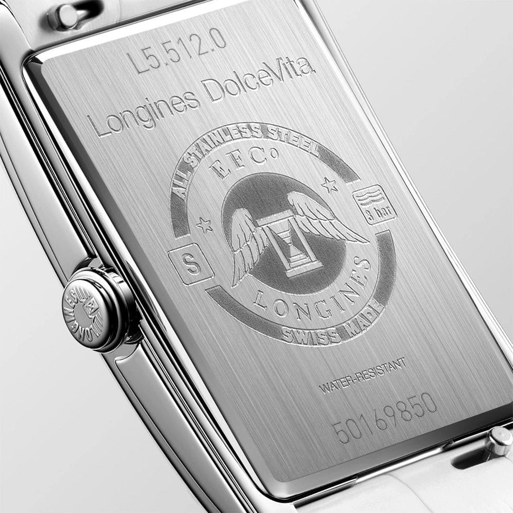Longines Longines DolceVita L5.255.0.71.2 кварцевые женские часы часы крупный план белый циферблата