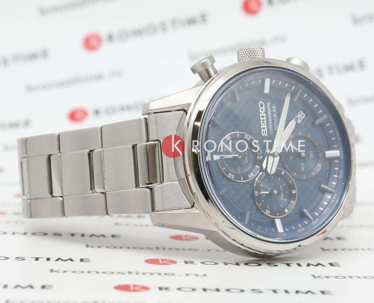 Seiko Seiko Conceptual Series Sports SSB387P1 кварцевые мужские часы часы крупный план синий циферблата