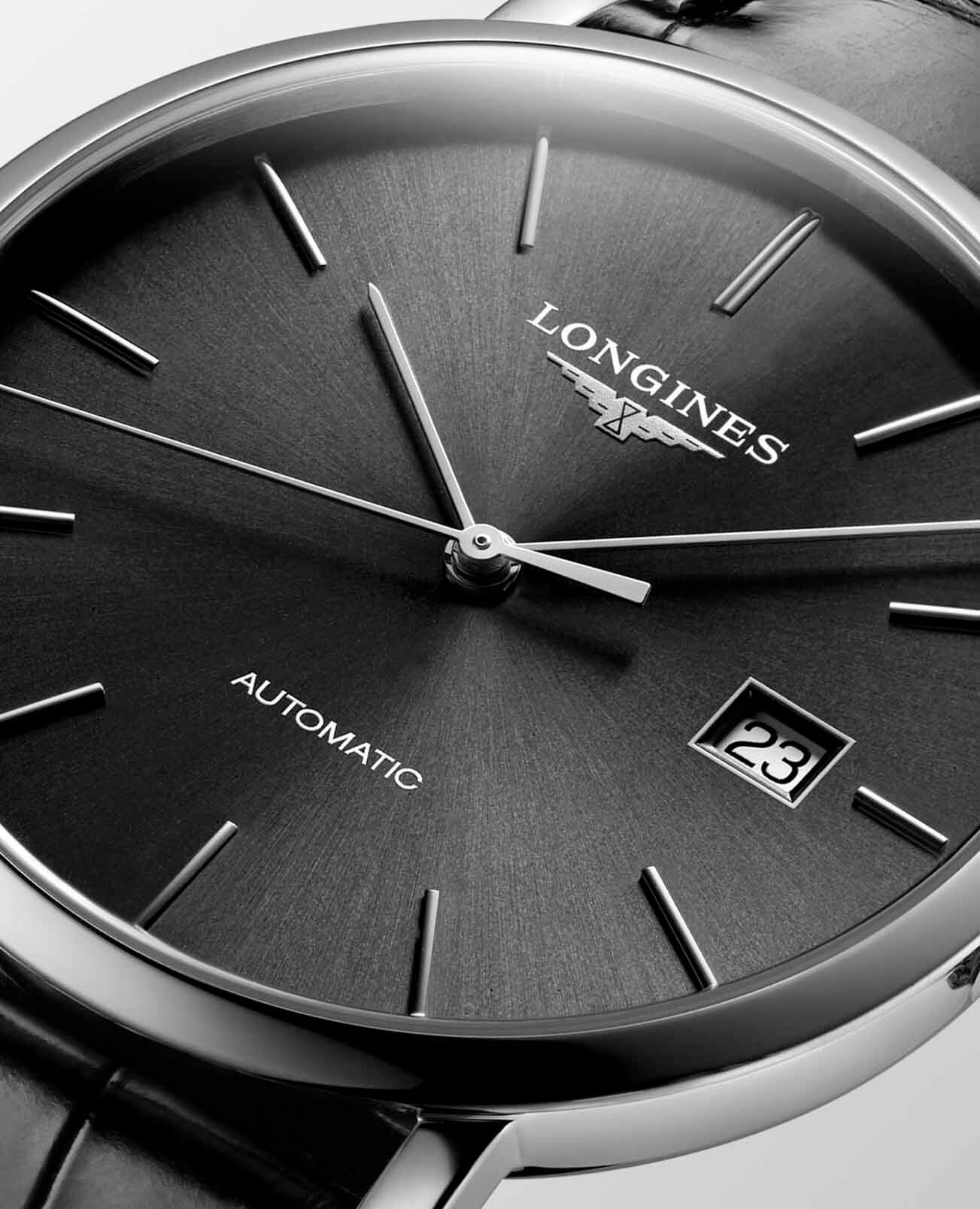 Longines Longines Elegant Collection L4.910.4.72.2, elegant collection швейцария мужские часы на браслете кожаный боковой вид