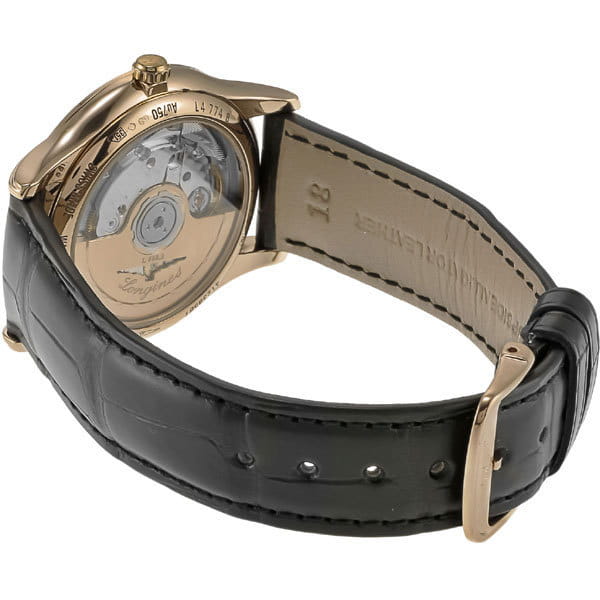 Longines Longines Flagship L4.774.8.21.2 мужские часы белый циферблат на запястье