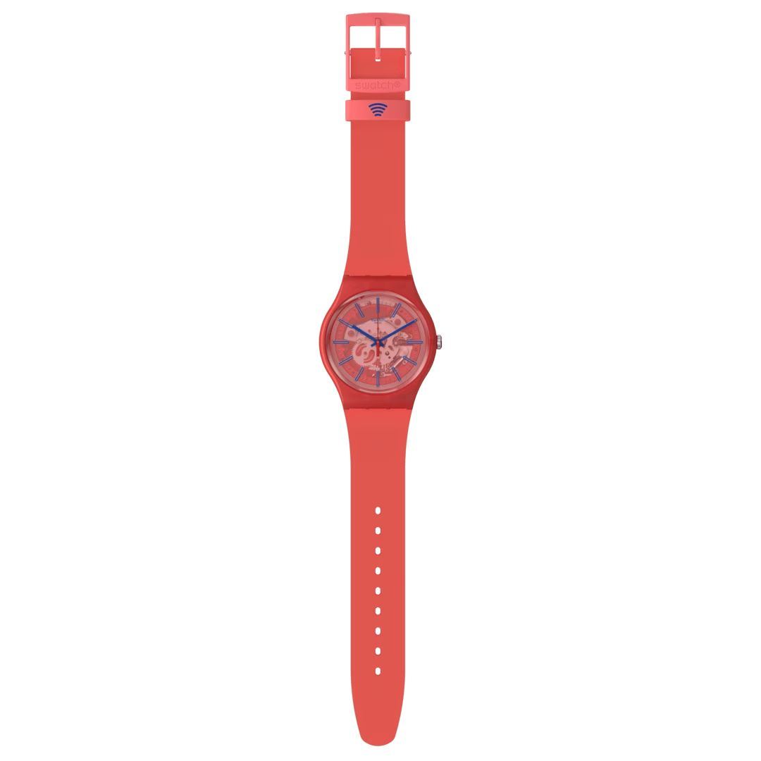Swatch Swatch New Gent Biosourced Swatch Pay! SO29R107-5300 , наручные женские часы фото под углом