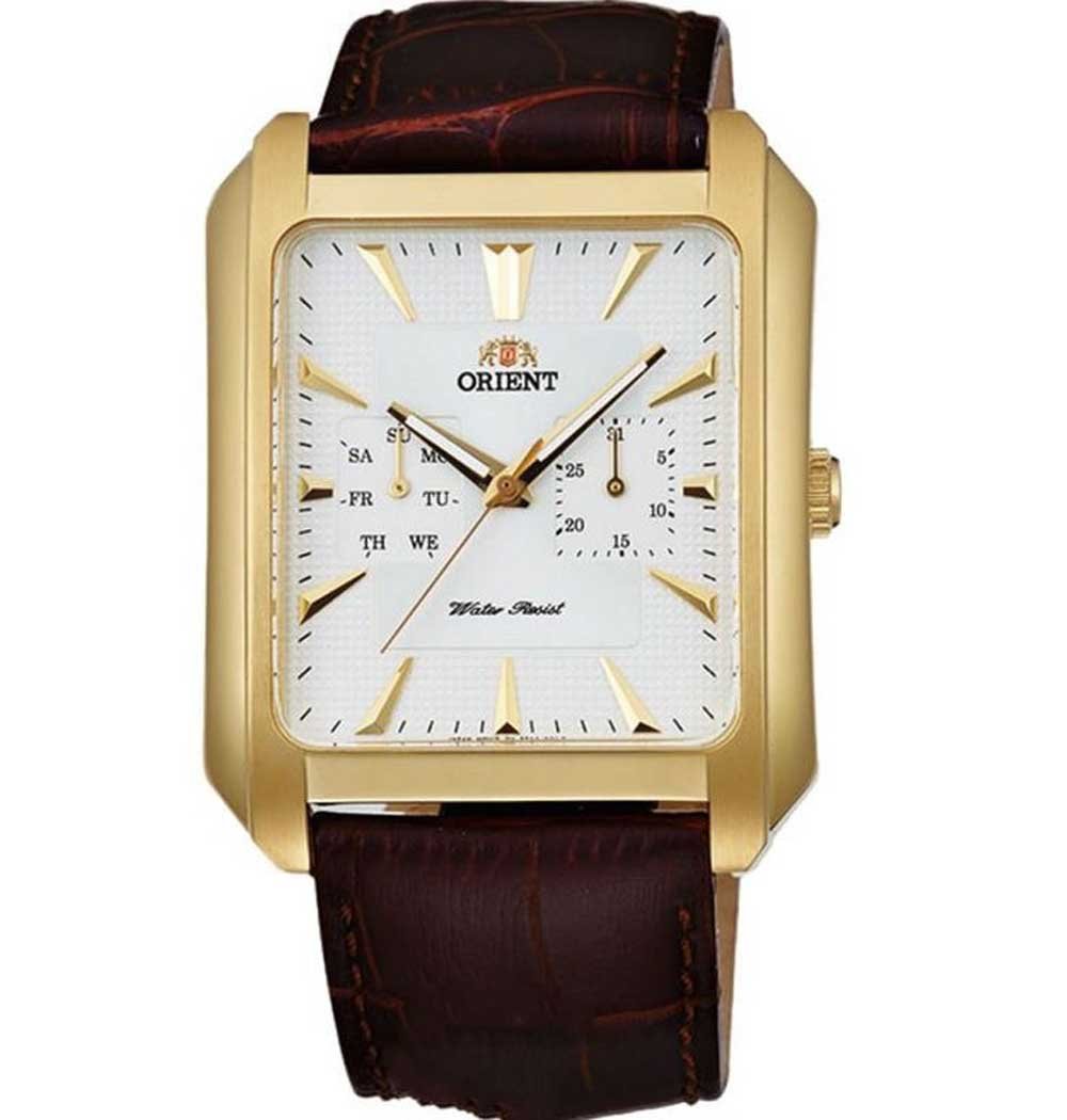 Orient Orient STAA002W (FSTAA002W)  FSTAA002W  мужские часы шампань циферблат, браслет кожа + текстиль — вид спереди