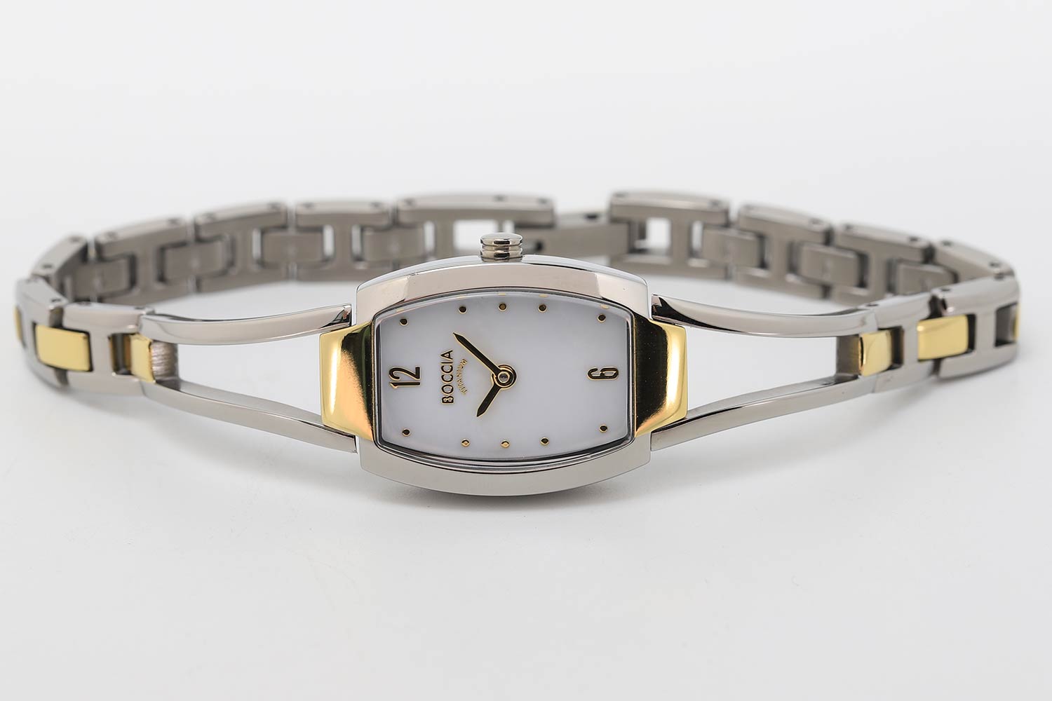 Boccia Titanium Boccia Titanium Barrel 3262-02,  германия женские часы на браслете титановый c pvd покрытием боковой вид