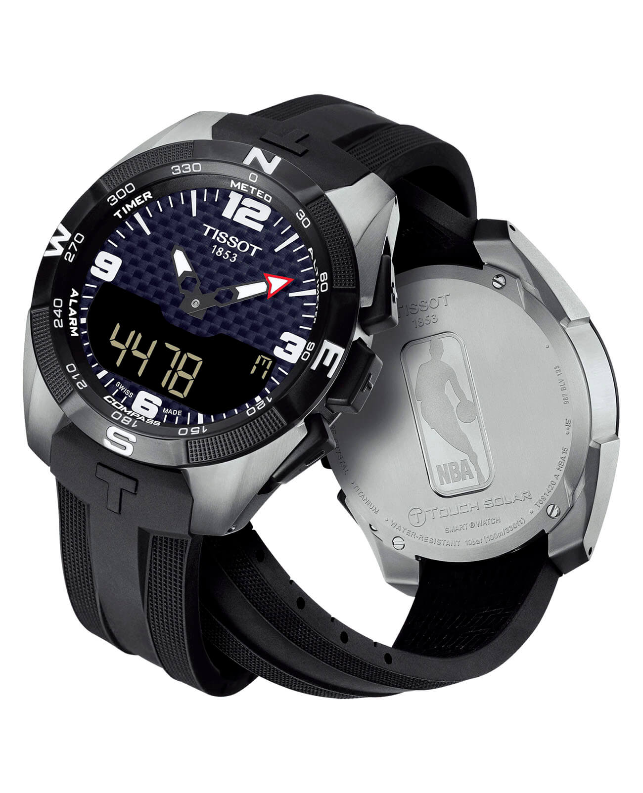 Tissot Tissot T-Touch Exper Solar NBA Special Edition T091.420.47.207.01, t-sport швейцария мужские часы на браслете каучук боковой вид
