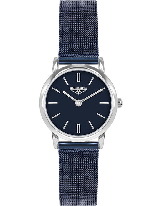 33 Element 33 Element 331618  331618 кварцевые женские часы синий циферблат, браслет сталь с ip покрытием — вид спереди