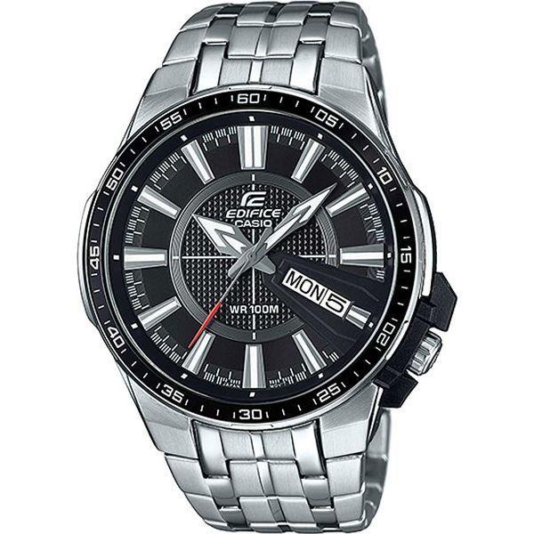 Casio Casio Edifice EFR-106D-1A EFR EFR-106D-1A автокварц (кинетик) мужские часы черный циферблат, браслет нержавеющая сталь — вид спереди