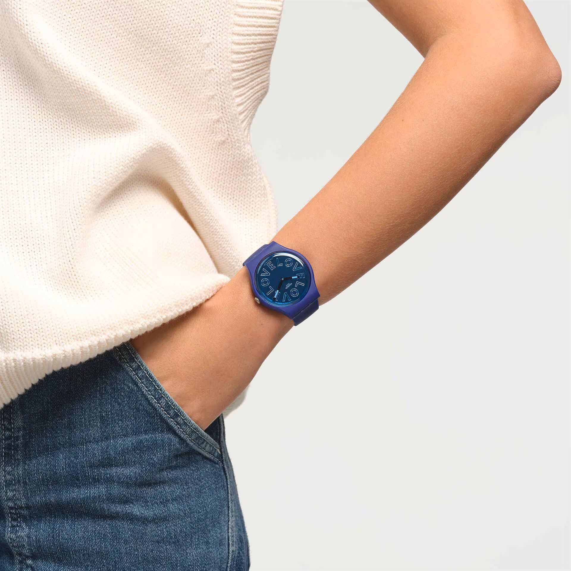 Оригинальные часы Swatch Swatch New Gent Biosourced SO29N107 кварцевые калибр механизма  общий вид