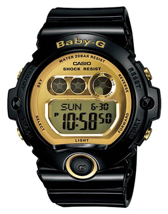 Casio Casio Baby-G BG-6901-1  BG-6901-1DR электронные женские часы желтый циферблат, браслет пластик — вид спереди