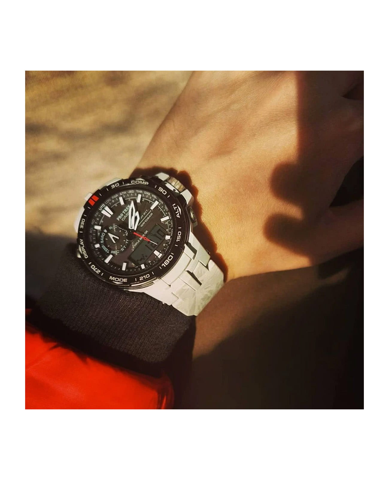 Casio Casio Pro Trek PRW-6000SC-7, pro trek япония мужские часы на браслете силикон боковой вид