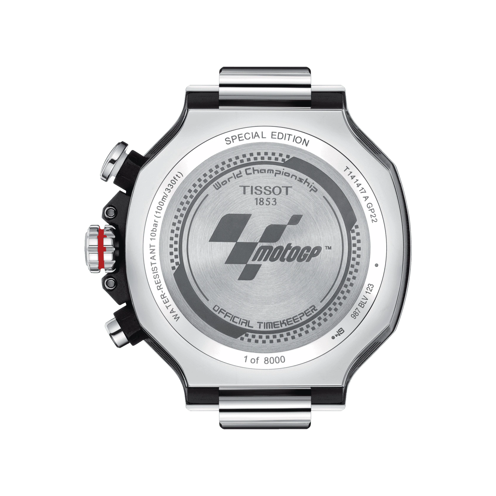 Tissot Tissot T-Race MotoGP Chronograph 2022 T141.417.11.057.00 кварцевые мужские часы часы крупный план черный циферблата