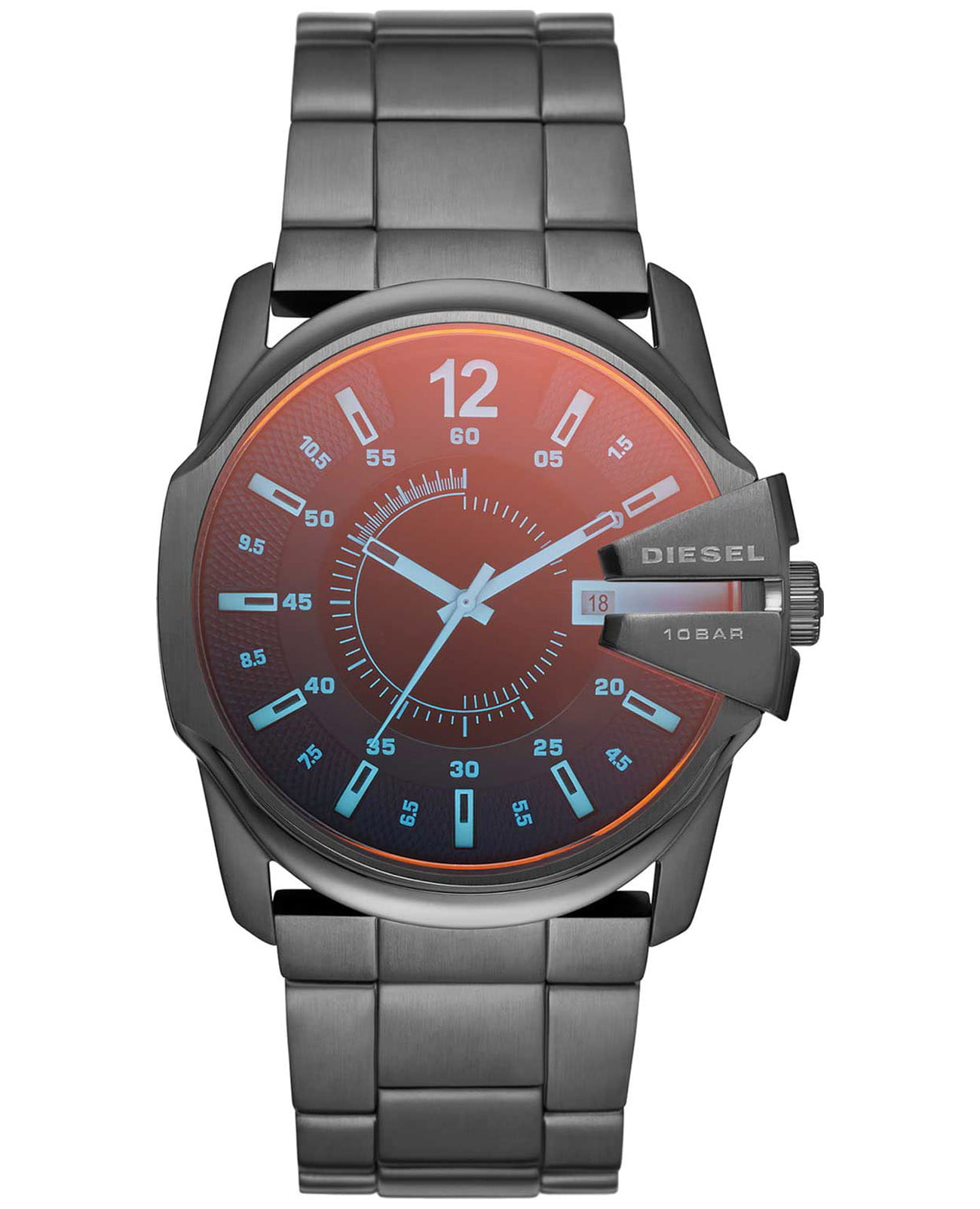 Diesel Diesel Master Chief DZ1965  DZ1965 кварцевые мужские часы черный циферблат, браслет сталь с ip покрытием — вид спереди