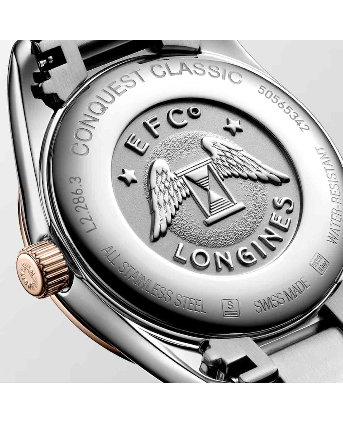 Longines Longines Conquest Classic L2.286.3.72.7 женские часы перламутровый циферблат на запястье