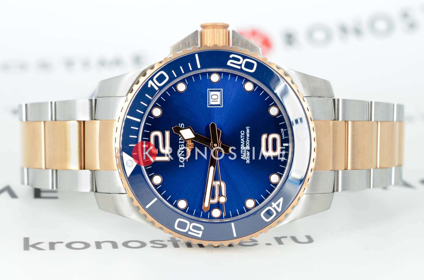 Longines Longines HydroConquest L3.782.3.98.7 , наручные мужские часы фото под углом